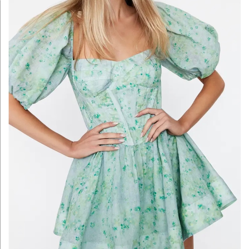 Bardot corset mini dress